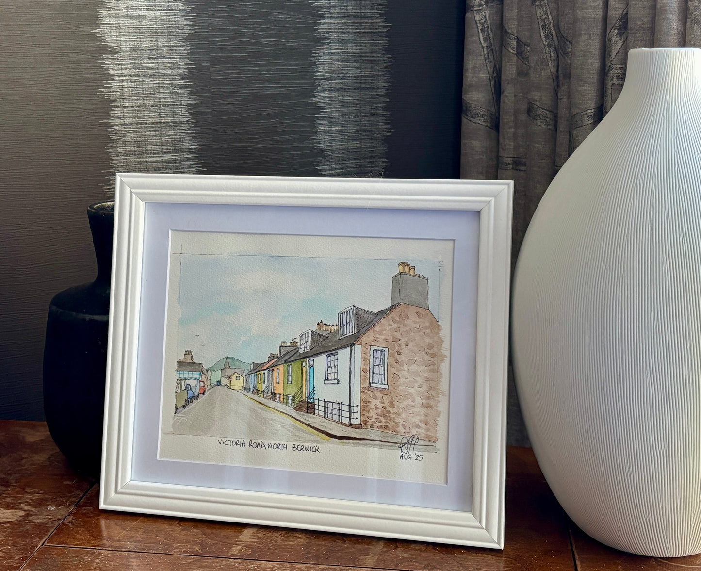 Pretty cottages, North Berwick. Original or Print available