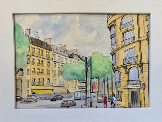 Parisian street scene. Original or print available