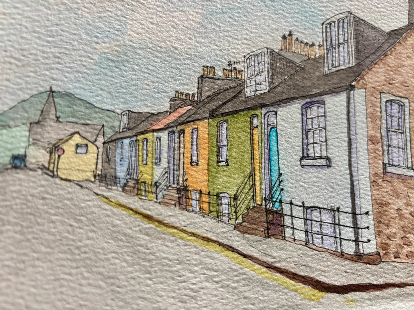 Pretty cottages, North Berwick. Original or Print available