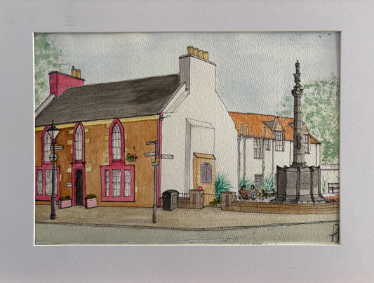 Quality Street & War Memorial, North Berwick. Original and Print